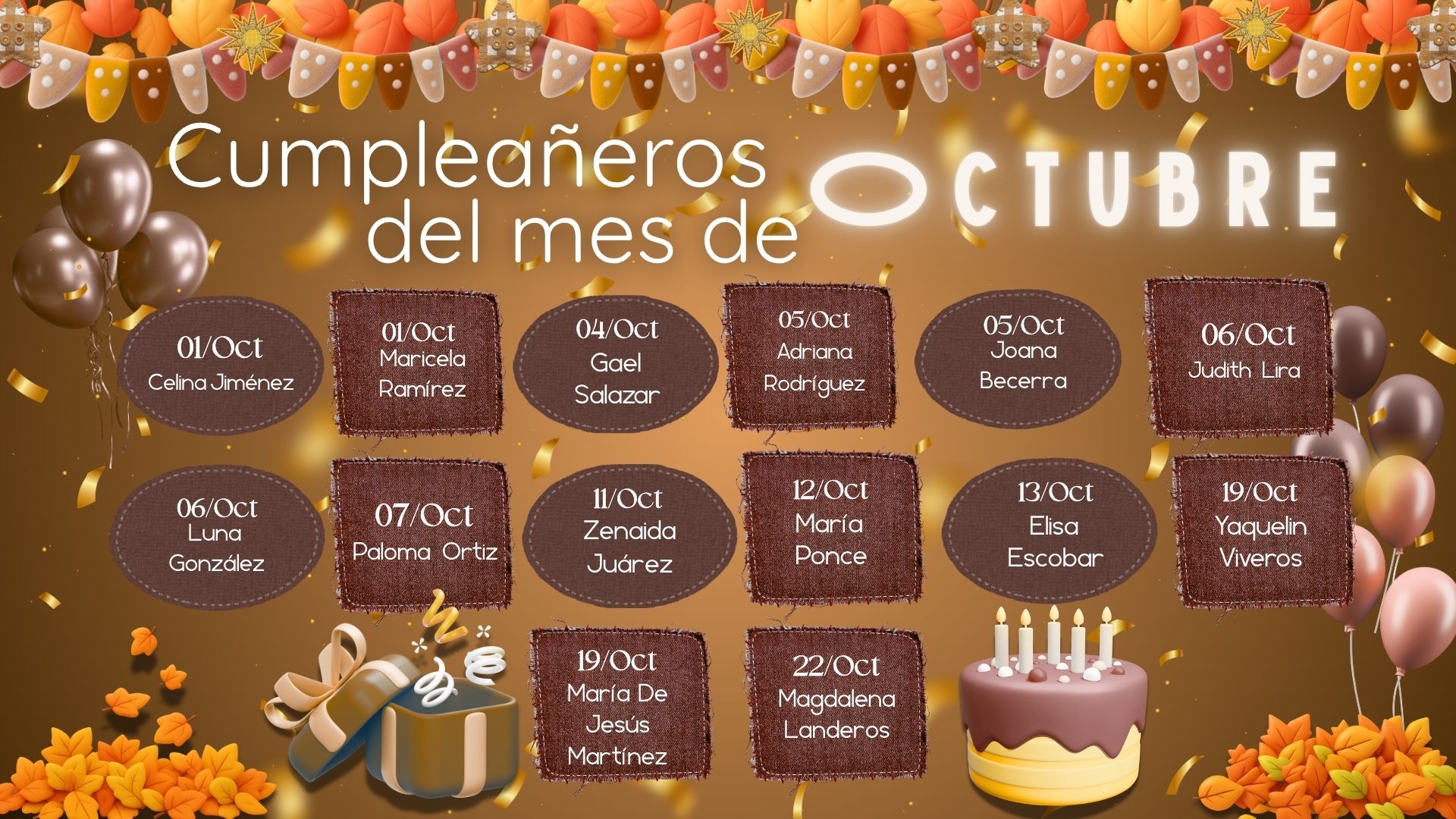 Cumpleaños Octubre